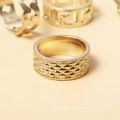 Geometric ring-shaped diamond multi-hands women, punk snake-shaped rose hollow set ring